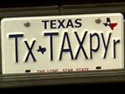 Tex S. Taxpayer license plate